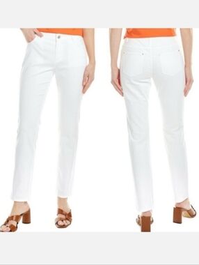 Lafayette 148 New York White Thompson Jeans 14